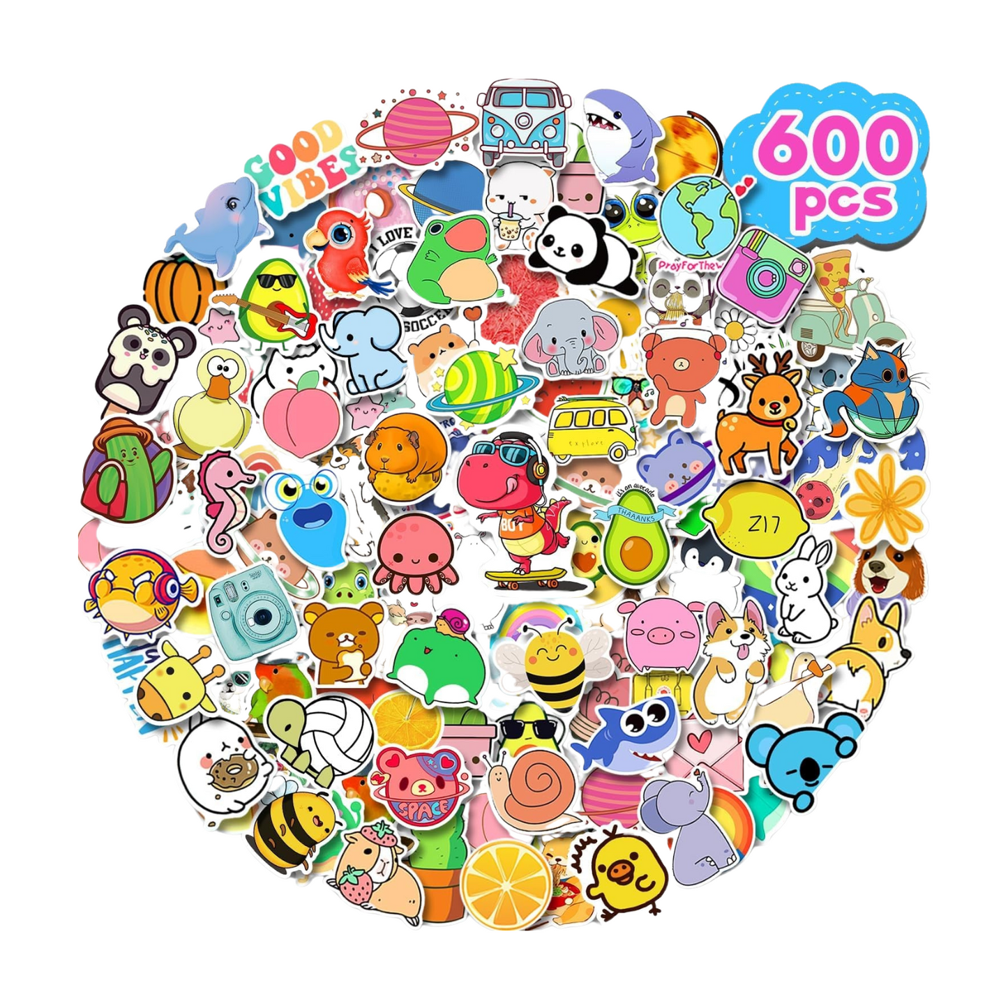 Colorful Stickers (600 Pieces)