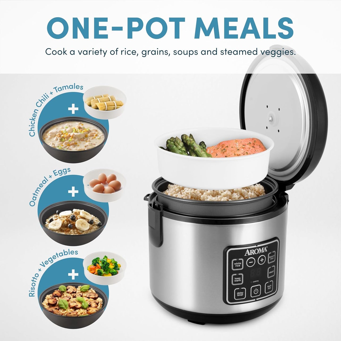 Aroma Digital Rice Cooker & Food Steamer