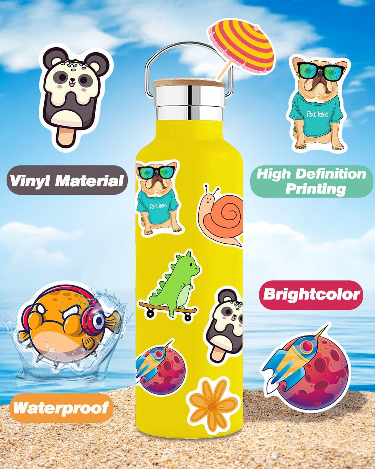 Colorful Stickers (600 Pieces)