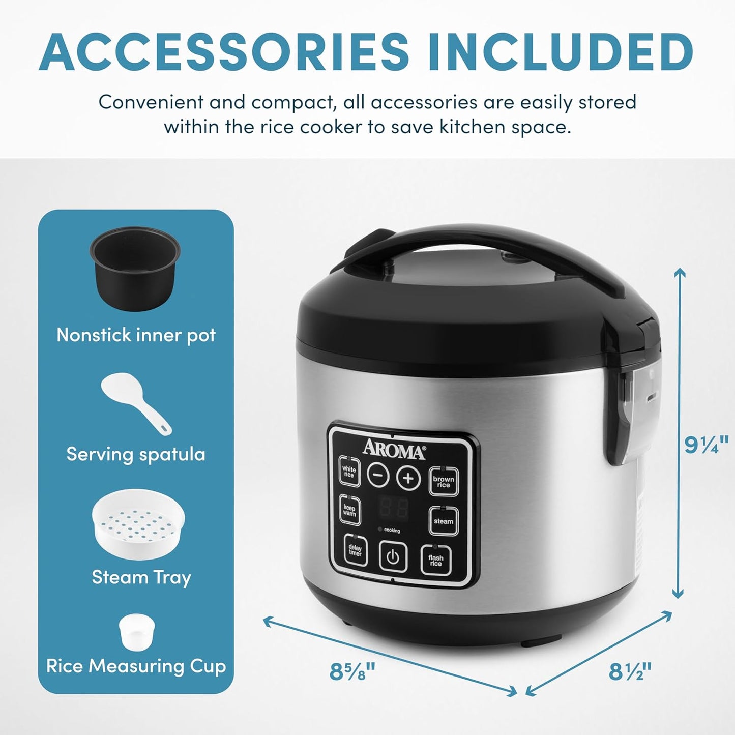 Aroma Digital Rice Cooker & Food Steamer