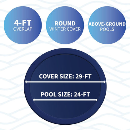 Blue Wave Above Ground Pool Winter Round Cover