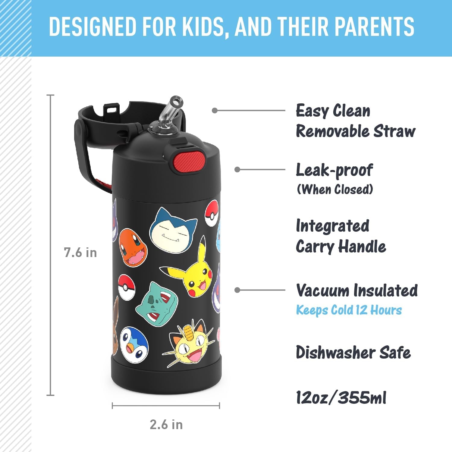 Thermos Kids Water Bottle (12oz)