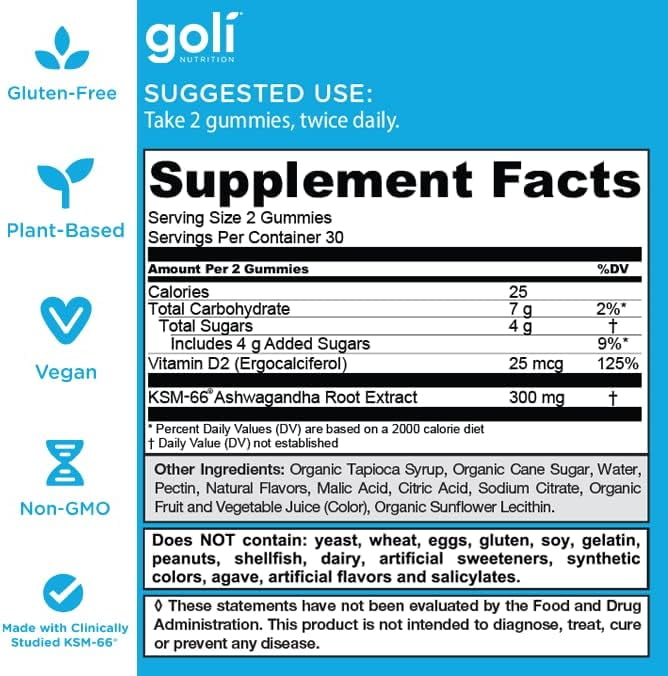 Goli Nutrition Ashwagandha Gummies